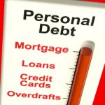 Personal Debt Meter Stock Photo