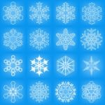 Snowflake Set Stock Photo