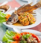 Fried Fish Yum Stock Photo