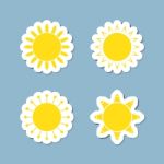 Sun Icon Set Stock Photo