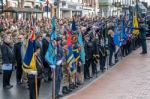 Memorial Service On Remembrance Sunday In East Grinstead Stock Photo