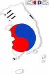 South Korea Map Stock Photo