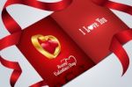 Red Love Heart, Valentines Day Concept Stock Photo