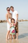 Family On The Beach Stock Photo