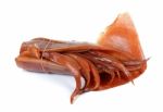 Soak Squid Isolated On The White Background Stock Photo