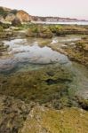 Olhos D'agua, Algarve Stock Photo