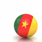 Cameroon Soccer Ball Isolated White Background Stock Photo