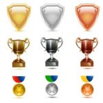 Prizes Icons Stock Photo