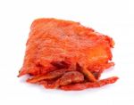 Dried Meat Isolated On The White Background Stock Photo