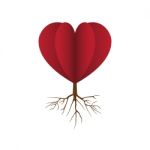 Heart Love Root Flat Icon  Illustration Stock Photo