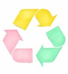 Recycle Logo Paper Craft Stock Photo