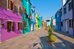 Italy Venice Burano Island Stock Photo