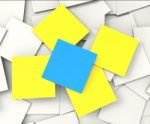 Blank Post It Messages Shows Copyspace To Do And Note Stock Photo