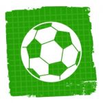 Football Icon Means Player Soccer And Symbol Stock Photo