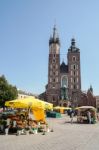 St Marys Basilica In Krakow Stock Photo