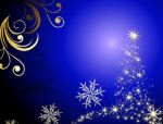 Blue Christmas Background Stock Photo