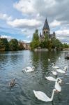 View Of Temple Neuf In Metz Lorraine Moselle France Stock Photo