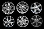 Set Of Car Alloy Wheels Stock Photo