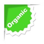 Organic Label Means Advertisement Sign And Placard Stock Photo