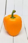 Fresh Yellow Bell Pepper Stock Photo