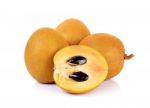 Sapodilla Isolated On The White Background Stock Photo