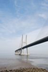 Vasco Da Gama Bridge In Lisbon, Portugal Stock Photo