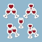 Heart Wine Glass Stock Photo