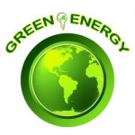 Green Energy Shows Solar Power And Eco Stock Photo