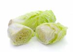 Lettuce Heart On A White Background Stock Photo