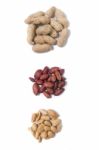 Peanuts On A White Background Stock Photo