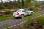 J. Connors Driving Subaru Impreza Stock Photo