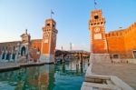 Venice Italy Arsenale Stock Photo