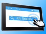 Job Search Means World Wide Web And Jobs Stock Photo