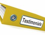 Testimonials File Stock Photo