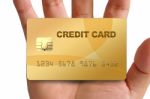 Hand Holding Credit Card Stock Photo