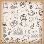 Business And Finance Hand Drawn  Illustration Stock Photo