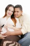 Pregnant Woman With Her Husband Stock Photo