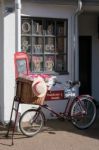 Penarth Wales Uk March 2014 - View Of An Old Tradesman Bicycle O Stock Photo