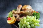 Close Up Roast Turkey Stock Photo