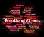 Emotional Stress Shows Heart Rending And Emotions Stock Photo