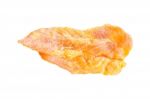 Dried Chicken Jerky For Dogs Isolate On White With Clipping Path Stock Photo