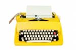 Vintage Typewriter Isolated Stock Photo