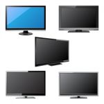 Lcd/led Television Isolated Stock Photo