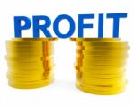 Business Profit Indicates Financial Profitable And Cash Stock Photo