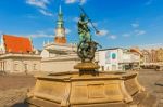 Neptun Fountain In Poznan, Poland Stock Photo