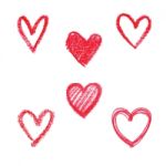 Doodle Abstract Hand Drawn Pattern Heart Shaped Stock Photo