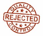 Qc Rejected Stamp Stock Photo