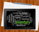 Inventory Word Means Stocks Inventories And Stock Tablet Stock Photo