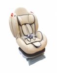 Baby Car Seat On White Background Stock Photo