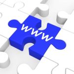 Www Puzzle Shows Internet And Websites Stock Photo